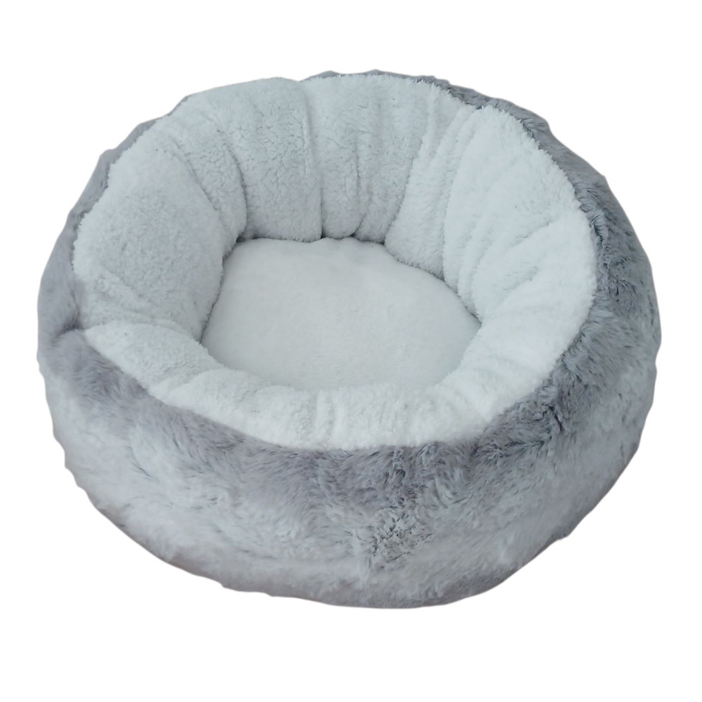 Bespoke Brats Donut Bed - Grey And White - Extra Extra Small