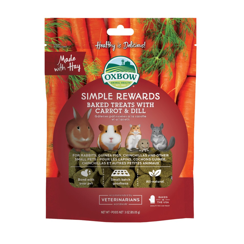 Oxbow Simple Rewards Baked Treats with Carrot & Dill 85g