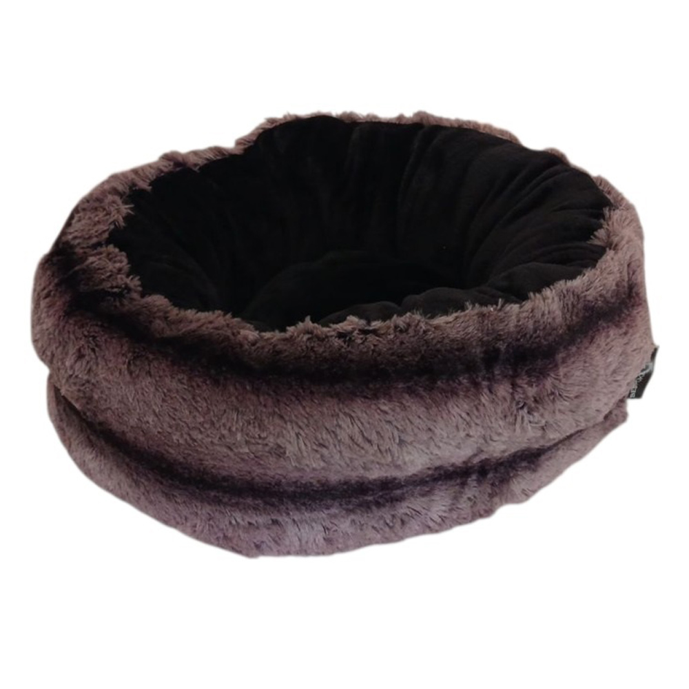 Bespoke Brats Donut Bed - Chocolate And Black - Extra Small