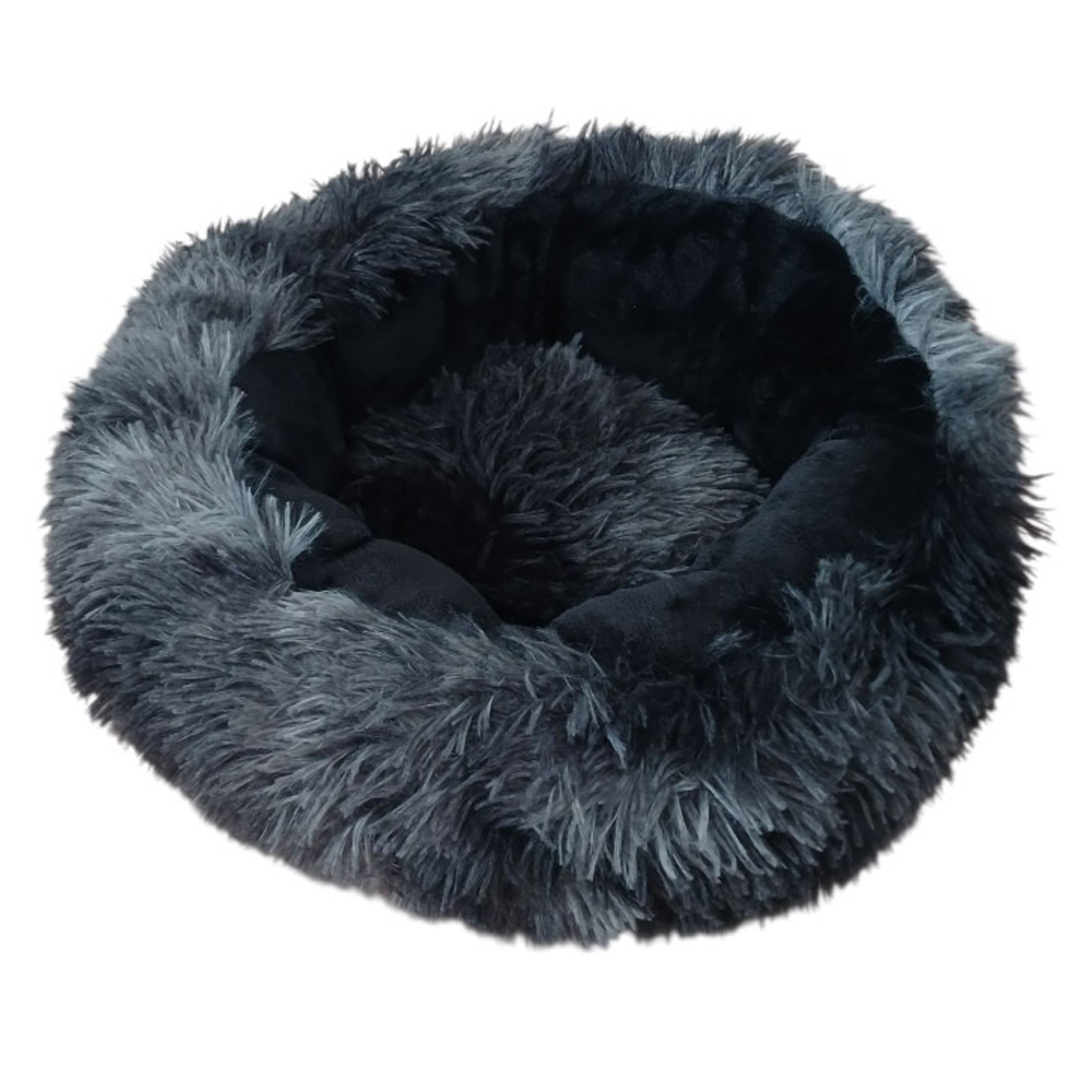 Bespoke Brats Donut Bed - Dark Grey And Black - Extra Extra Small