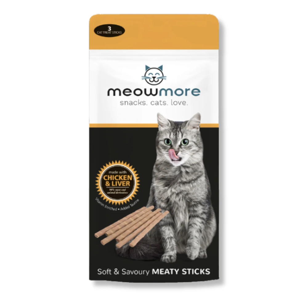 Meowmore Meaty Sticks Chicken And Liver 15g
