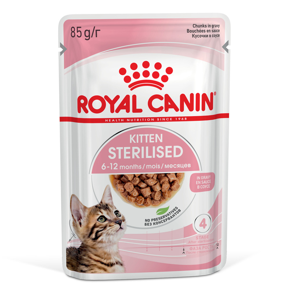 Royal Canin Kitten Sterilised Chunks In Gravy 85g
